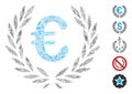 Dash Mosaic Euro Laurel Wreath Icon Royalty Free Stock Photo