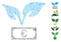 Dash Mosaic Euro Startup Sprout Icon Royalty Free Stock Photo