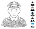 Dash Mosaic Military Captain Royalty Free Stock Photo