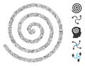 Dash Mosaic Spiral Icon Royalty Free Stock Photo