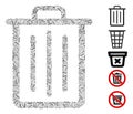 Dash Mosaic Trash Can Royalty Free Stock Photo