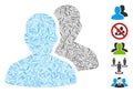Dash Mosaic User Accounts Icon Royalty Free Stock Photo