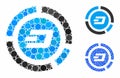Dash pie chart Composition Icon of Spheric Items Royalty Free Stock Photo
