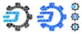 Dash Process Gear Composition Icon of Spheric Items