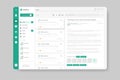 Dashboard admin panel vector design template with flat style. can used for marketing email