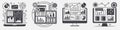 Dashboard business manufacturing smart by person analyzing data on computer screen