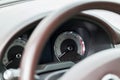 Dashboard car - focus on the tachometer