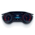 the dashboard of a car with a speedometer Royalty Free Stock Photo