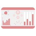 Dashboard chart and graphic, business analytics