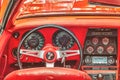 Dashboard of a 1970 Chevrolet Corvette C 3 Convertible classic car Royalty Free Stock Photo