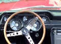 Dashboard of classic American car, Ford Mustang Royalty Free Stock Photo