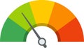 Dashboard colorful speedometer icons set. Tachometer icon isolated. Performance indicator sign. Car speed. Fast internet speed