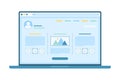 Dashboard design, mobile wireframe development, responsive website prototype on desktop
