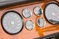 Dashboard Detail Of Vintage Car. Royalty Free Stock Photo