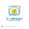 dashboard, device, speed, test, internet Blue Yellow Business Lo