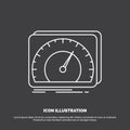 dashboard, device, speed, test, internet Icon. Line vector symbol for UI and UX, website or mobile application Royalty Free Stock Photo