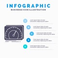 dashboard, device, speed, test, internet Infographics Template for Website and Presentation. GLyph Gray icon with Blue infographic