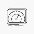 dashboard, device, speed, test, internet Line Icon. Vector isolated illustration Royalty Free Stock Photo