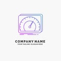 dashboard, device, speed, test, internet Purple Business Logo Template. Place for Tagline