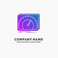 dashboard, device, speed, test, internet Purple Business Logo Template. Place for Tagline