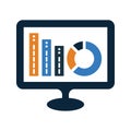 Dashboard, diagram icon. Simple editable vector graphics