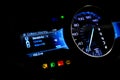 Dashboard and digital display - mileage, fuel consumption, speed