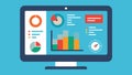 Dashboard Display A computer or tablet screen displaying a dashboard filled with graphs and metrics indicating the Royalty Free Stock Photo