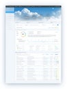 Dashboard Displaying Cloud Services Performance Metrics and Analytics for User Interface Optimization and Cloud Resource Royalty Free Stock Photo