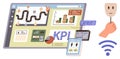 Dashboard Displaying KPI Analysis with Interactive Tools and Conceptual Digital Connectivity Royalty Free Stock Photo