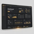 Dashboard displaying various analytics and metrics Royalty Free Stock Photo