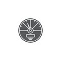 Dashboard gauge vector icon symbol isolated on white background