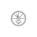 Dashboard gauge vector icon symbol isolated on white background