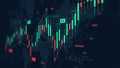 Dashboard graph of forex statistics, business and financial analytics, profit and cost rate, monitor screen in perspective