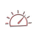 Dashboard icon cartoon style on cartoon style on white isolated background Royalty Free Stock Photo