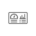 Dashboard icon in flat style. Finance analyzer vector illustration on white isolated background. Performance algorithm business