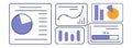 Dashboard icon. Ui interface with charts graphs and data analytics Royalty Free Stock Photo