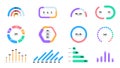 Dashboard indicator ui. Responsive dashboard mobile app user interface dashboards elements with progress bars and Royalty Free Stock Photo