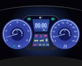 Dashboard instrument control panel or fascia realistic vector Royalty Free Stock Photo