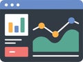 Dashboard Interface with Charts Data Presentation Illustration Analytics Report Royalty Free Stock Photo