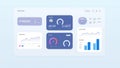 Dashboard interface with charts, graphs, and data visualizations showcasing analytics and statistics information Royalty Free Stock Photo