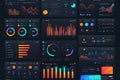 Dashboard Interface with Data Visualizations and Analytics Tools Royalty Free Stock Photo