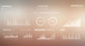 Dashboard interface featuring data visualization elements such as bar charts, line Royalty Free Stock Photo
