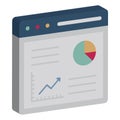 Dashboard Isometric Vector Isolated icon which can easily modify or edit Royalty Free Stock Photo