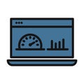Dashboard line isolated vector icon can be easily modified and edit