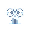 Dashboard metrics line icon concept. Dashboard metrics flat vector symbol, sign, outline illustration.