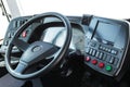 Dashboard with navigation of an autobus. Modern auto control pan