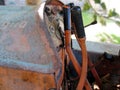 Dashboard of old italian crawler tractor