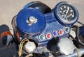 Dashboard of an old motorcycle Royalty Free Stock Photo