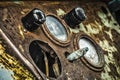 The dashboard of the old tractor Royalty Free Stock Photo