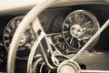 The dashboard of a personal luxury car Ford Thunderbird